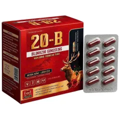Viên uống 20-B Blinhzhi Gingseng Nấm Đông Trùng Hạ Thảo (Hộp 100 viên) Hỗ trợ giảm mệt mỏi, suy nhược cơ thể