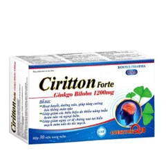 Ciritton Forte Ginkgo Biloba 1200mg (Hộp 30 viên) Hỗ trợ giúp giảm tình trạng như đau đầu, hoa mắt, chóng mặt.