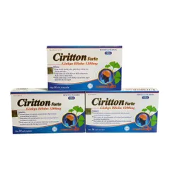 Ciritton Forte Ginkgo Biloba 1200mg (Hộp 30 viên) Hỗ trợ giúp giảm tình trạng như đau đầu, hoa mắt, chóng mặt.