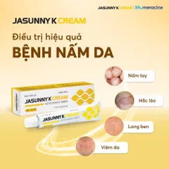 Kem Bôi Da Jasunny K Cream (Tuýp 10g) Hỗ trợ nấm ngoài da: Như hắc lào (lác), nấm bẹn, nấm bàn tay và nấm bàn chân.