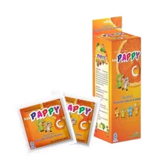 Kẹo PAPPY C (Hộp 35 gói) Giúp bổ sung Vitamin C để tăng cường sức đề kháng cho trẻ em và người lớn.