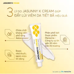 Kem Bôi Da Jasunny K Cream (Tuýp 10g) Hỗ trợ nấm ngoài da: Như hắc lào (lác), nấm bẹn, nấm bàn tay và nấm bàn chân.