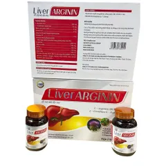 Viên uống Liver Arginin (Hộp 2 lọ x 30 viên) Hỗ trợ giải độc gan, mát gan, lợi mật, tăng cường chức năng gan