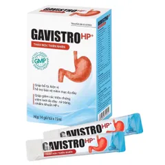 Dạ dày Gavistro HP+ (Hộp 14 gói x 15ml) Hỗ trợ giảm nhanh viêm loét dạ dày - tá tràng, nhiễm khuẩn HP+