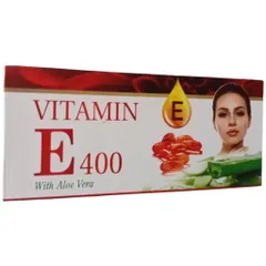 Viên uống đẹp da Vitamin E 400 With Aloe Vera (Chai 30 viên) Dưỡng ẩm, làm sáng mịn da, cải thiện da khô ráp, sạm nám