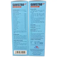 Dạ dày Gavistro HP+ (Hộp 14 gói x 15ml) Hỗ trợ giảm nhanh viêm loét dạ dày - tá tràng, nhiễm khuẩn HP+