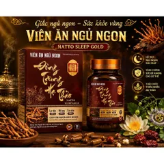 Viên Ăn Ngủ Ngon Đông Trùng Hạ Thảo Natto Sleep Gold (Chai 30 viên) Hỗ trợ cải thiện tình trạng chán ăn, mất ngủ.
