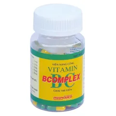 Viên uống Vitamin BComplex Phapharco (Chai 100 viên) Bổ sung vitamin nhóm B giúp cải thiện chán ăn, mệt mỏi, suy nhược