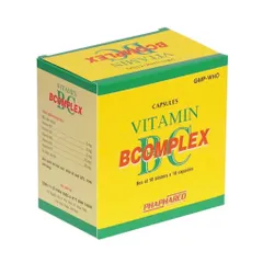 Viên uống Vitamin BComplex Phapharco (Chai 100 viên) Bổ sung vitamin nhóm B giúp cải thiện chán ăn, mệt mỏi, suy nhược