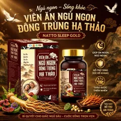 Viên uống ăn ngủ ngon Natto Sleep Gold (Chai 30 viên) Hỗ trợ bồi bổ cơ thể, giúp ăn ngon miệng và cải thiện giấc ngủ.