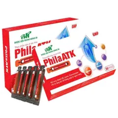 Siro ăn ngon PhilaATK (Hộp 20 ống) giúp hỗ trợ tăng cường sức đề kháng và kích thích ăn ngon miệng.