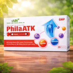 Siro ăn ngon PhilaATK (Hộp 20 ống) giúp hỗ trợ tăng cường sức đề kháng và kích thích ăn ngon miệng.