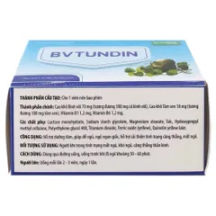 Viên uống BVTUNDIN BV PHARMA (Hộp 100 viên) Hỗ trợ dưỡng tâm, an thần, giúp dễ ngủ và cải thiện giấc ngủ.