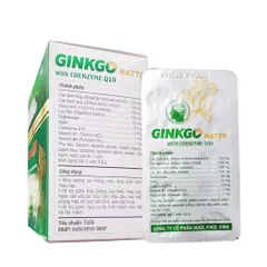 Viên uống Ginkgo Natto with Coenzyme Q10 Phúc Vinh (Hộp 100 viên) Tăng cường tuần hoàn máu não, giảm đau đầu, chóng mặt