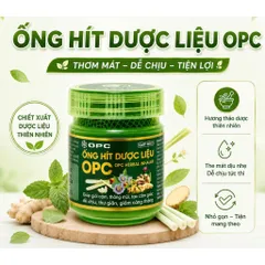 Ống Hít Dược Liệu OPC (10g) thương hiệu OPC Pharma, giúp giải cảm, thông mũi, và giảm căng thẳng.
