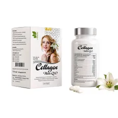 Viên đẹp da SUPPER Collagen Nano Q10 (Chai 60 viên) Hỗ trợ làm chậm quá trình lão hóa da, giảm nếp nhăn giúp da sáng mịn