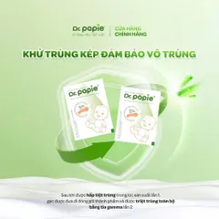 Gạc răng miệng Dr.Papie 0+ (Hộp 30 gói) Làm sạch lưỡi, nướu, răng và khoang miệng cho bé, phòng viêm nướu, tưa lưỡi