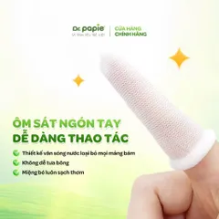 Gạc răng miệng Dr.Papie 0+ (Hộp 30 gói) Làm sạch lưỡi, nướu, răng và khoang miệng cho bé, phòng viêm nướu, tưa lưỡi