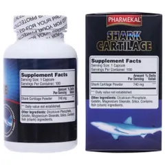 Viên uống Pharmekal Shark Cartilage (Chai 60 viên) Giúp làm giảm đau nhức, sưng viêm khớp do thoái hóa khớp.