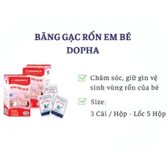 Combo 5 Hộp Băng rốn em bé Dopha Hỗ trợ băng vết thương, chống nhiễm khuẩn vùng rốn, mềm mại và an toàn cho bé