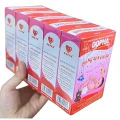 Combo 5 Hộp Băng rốn em bé Dopha Hỗ trợ băng vết thương, chống nhiễm khuẩn vùng rốn, mềm mại và an toàn cho bé