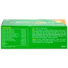 Viên sủi Berocca Performance vị Cam (Tuýp 10 viên) Bổ sung vitamin và khoáng chất giúp tăng sức đề kháng và giảm mệt mỏi