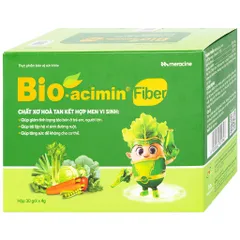 Cốm vi sinh Bio-acimin® Fiber (Hộp 30 gói) Giúp giảm tình trạng táo bón ở trẻ em và cân bằng hệ vi sinh đường ruột