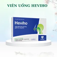 Viên uống giảm ho Heviho (Hộp 20 viên) Hỗ trợ giảm ho, long đờm, và giảm đau rát họng do ho kéo dài.