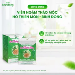 Viên ngậm thảo mộc Ho Thiên Môn (Hộp 50 viên) Hỗ trợ làm dịu cơn đau rát họng, khản tiếng, giảm ho đờm do viêm họng