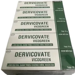 Kem bôi da Dervicovate Vicogreen (Hộp 1 tuýp 15g) Làm dịu da, giảm các triệu chứng viêm da và ngứa da.