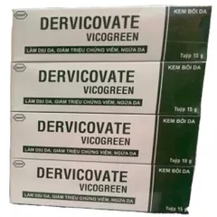 Kem bôi da Dervicovate Vicogreen (Hộp 1 tuýp 15g) Làm dịu da, giảm các triệu chứng viêm da và ngứa da.