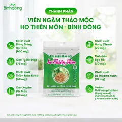 Viên ngậm thảo mộc Ho Thiên Môn (Hộp 50 viên) Hỗ trợ làm dịu cơn đau rát họng, khản tiếng, giảm ho đờm do viêm họng