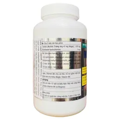 Viên uống Magie B6 BVP (Chai 250 viên) Bổ sung Magie và Vitamin B6 cho cơ thể, Hỗ trợ giảm mệt mỏi và căng thẳng thần kinh.