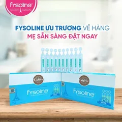 Fysoline xanh nước muối ưu trương- Hỗ trợ giảm nghẹt mũi, khô mũi cho bé (Hộp xanh 20 ống x 5ml)