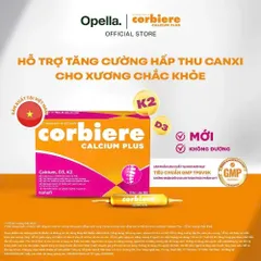 Thực phẩm bảo vệ sức khỏe Corbiere Calcium Plus Mới - Canxi hữu cơ + D3 + K2