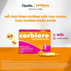Thực phẩm bảo vệ sức khỏe Corbiere Calcium Plus Mới - Canxi hữu cơ + D3 + K2