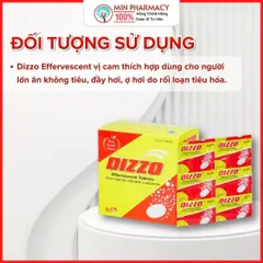 Viên Sủi Làm Hỗ trợ tiêu hoá Giảm đầy hơi, khó tiêu, ợ chua DIZZO Effervescent Vị Cam