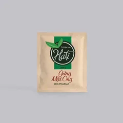 TRÀ GỪNG VÀ MẬT ONG HATI (Hộp 24 gói) - Hỗ trợ tieu hóa, ấm bụng, giảm ho.