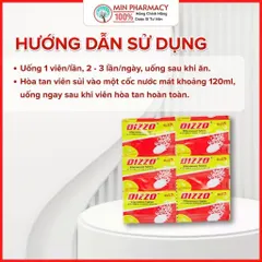 Viên Sủi Làm Hỗ trợ tiêu hoá Giảm đầy hơi, khó tiêu, ợ chua DIZZO Effervescent Vị Cam