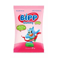 Combo 10 gói Kẹo dẻo Bipp Gummy 05 loại IQ/ Canxi/ Vitamin C/ C, B6, Kẽm/ Chất Xơ