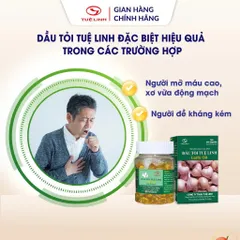 Dầu tỏi Tuệ Linh [Chính hãng] - Hỗ trợ giảm mỡ máu, tăng sức đề kháng - Hộp 100 viên