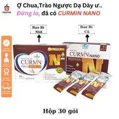 1 Hộp CURMIN NANO BÌNH VỊ GEL – Giảm Ợ Chua, Đau Rát Thượng Vị, Trào Ngược Dạ Dày 30 gói.