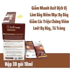 1 Hộp CURMIN NANO BÌNH VỊ GEL – Giảm Ợ Chua, Đau Rát Thượng Vị, Trào Ngược Dạ Dày 30 gói.