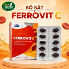 [Chính Hãng] Viên Uống Bổ Sung Sắt Ferrovit C Mega We Care (Hộp 30 Viên) - Hỗ Trợ Tăng Tái Tạo Máu, Giảm Mệt Mỏi