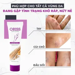 Kem nứt gót và dưỡng da chân tay Oriss tinh chất nghệ và trầu không tái tạo làm hồng gót Tuýp 30gr 812730