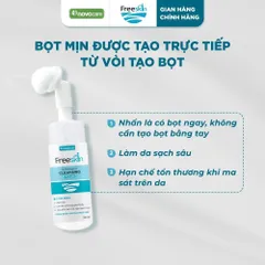Bọt rửa mặt cho da dầu mụn Freeskin - Novocare - Làm sạch sâu, hỗ trợ giảm mụn và bã nhờn, không gây khô căng da 120ml