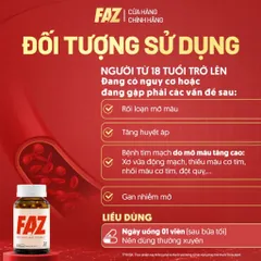 Hộp 30v - Viên Uống FAZ Ecogreen Hỗ Trợ Giảm Mỡ Máu, Điều Hòa Tim Mạch