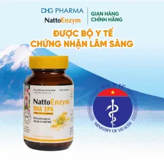 TPCN NattoEnzym DHA EPA Hỗ trợ giảm nguy cơ đột quỵ do huyết khối 1 chai x 60 viên - Chính hãng DHG Pharma