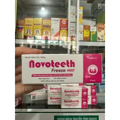 Gel bôi răng miệng NOVOTEETH Freeze hỗ trợ lành vết nhiệt,loét mọc răng, cấy ghép implant tuýp 12gam
