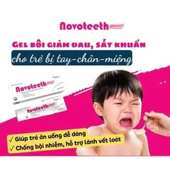Gel bôi răng miệng NOVOTEETH Freeze hỗ trợ lành vết nhiệt,loét mọc răng, cấy ghép implant tuýp 12gam